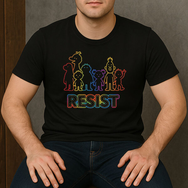 Save-PBS-Resist-Shirt-–-Rainbow-Outline-Sesame-Street-Tee-USA