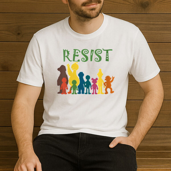 Save-PBS-–-Resist-Rainbow-Character-Graphic-Protest-Tee