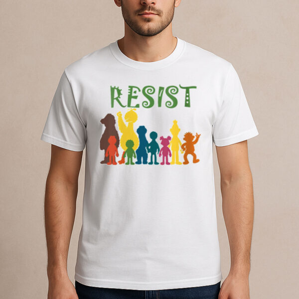 Save-PBS-–-Resist-Rainbow-Character-Graphic-Protest-Tee-US