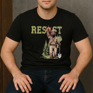 Smokey-Bear-Resist-Shirt-–-Environmental-Activist-Graphic-Tee