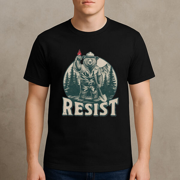 Smokey-Bear-Resist-Wildfire-Political-Protest-T-Shirts