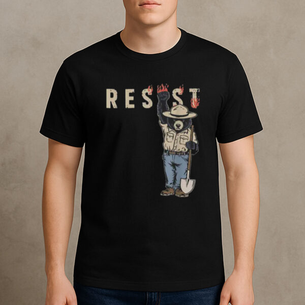 Smokey-Bear-Resist-Wildfire-Protest-Graphic-T-Shirt-US