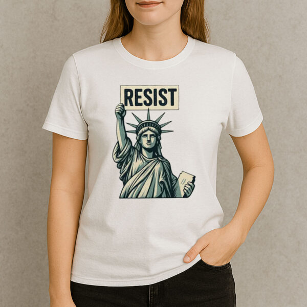 Statue-of-Liberty-Resist-Shirt-–-Political-Protest-Tee-USA