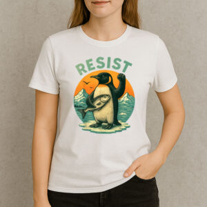 Vintage-Penguin-Resist-Arctic-Protest-Graphic-T-Shirt-USA