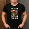 Vintage Resist Dissent Persist Floral Women’s Activist Tee