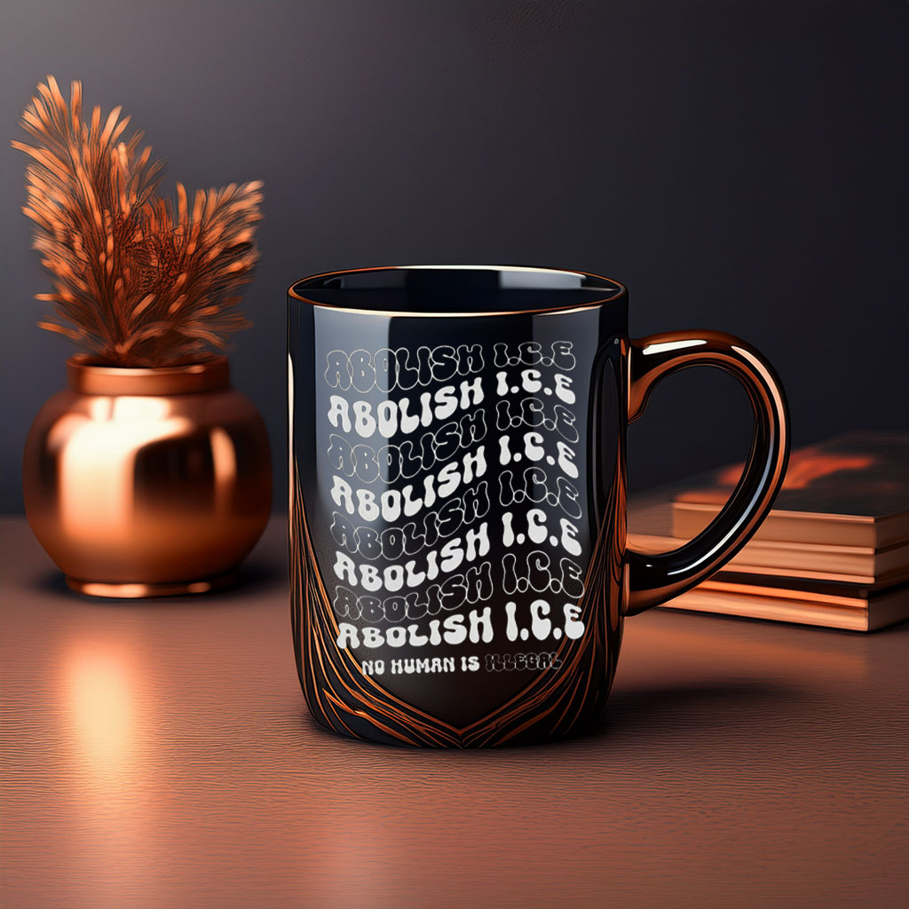 Abolish ICE – No Human Is Illegal Mug