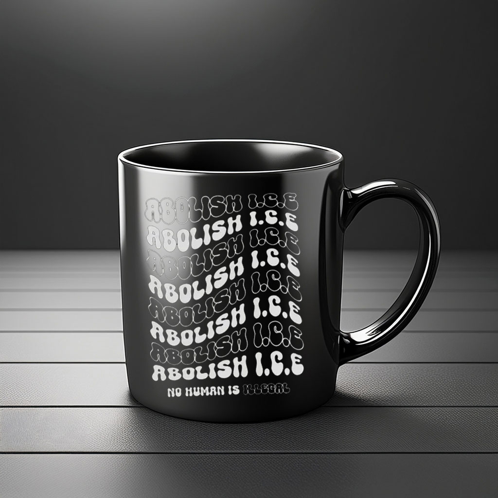 Abolish ICE – No Human Is Illegal Mug